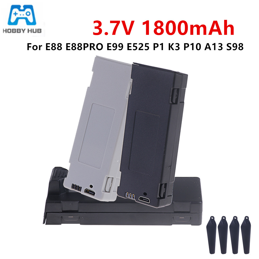 Drone Charger - E88 배터리 충전식 배터리 3.7V 1800mAh