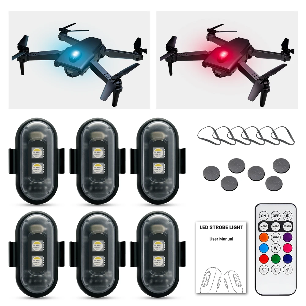 Drone Led Light - 오토바이 스트로브 라이트, 앱 제어 RGB