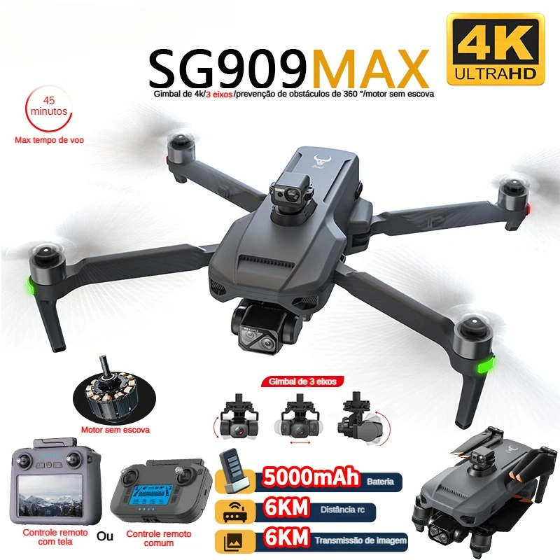 Drone Gimbal - ZLL SG909 SG909MAX 전문 드론 4K