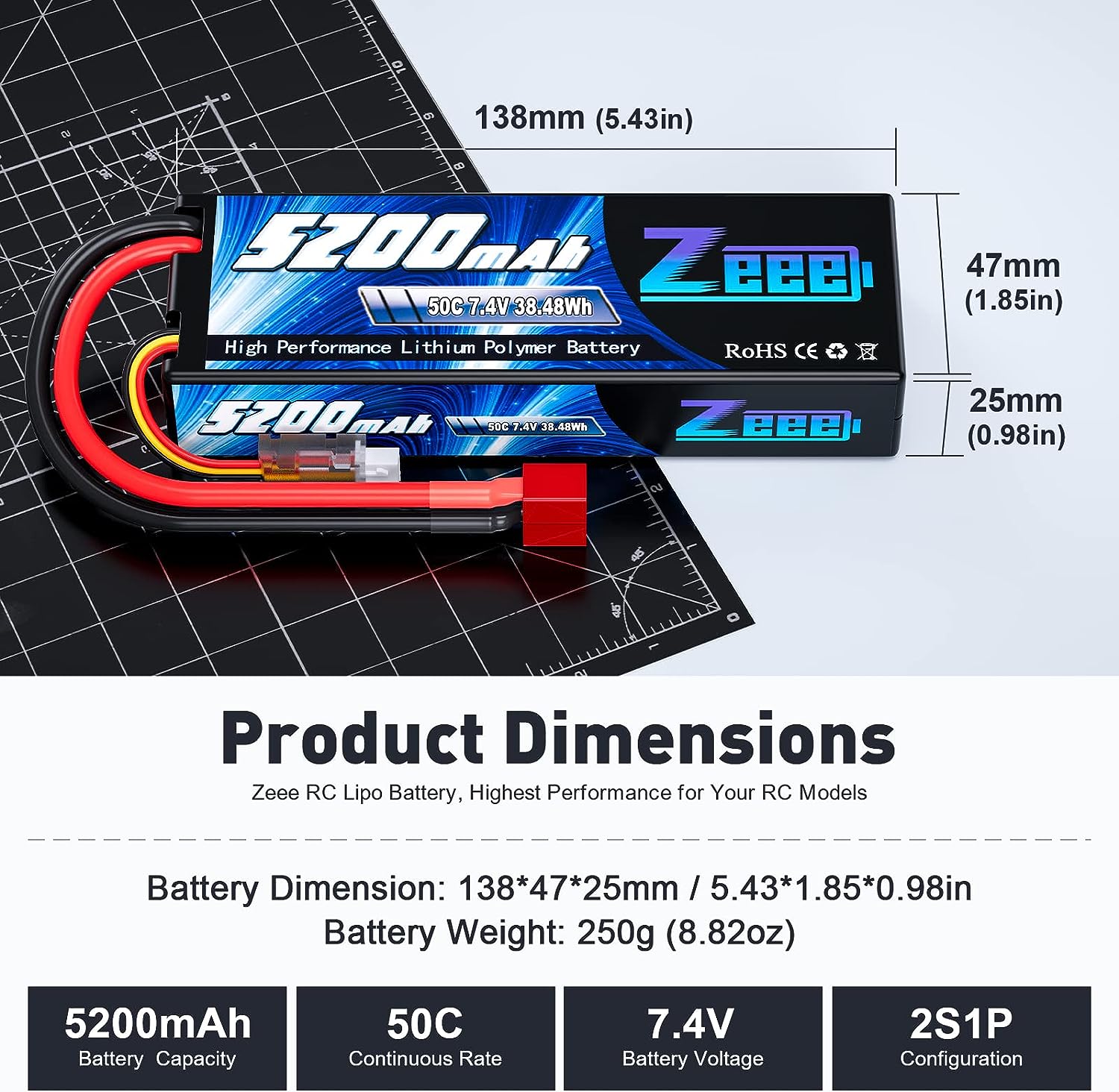 Zeee 5200mAh 2S RC Lipo 배터리 7. - Drone Power Distribution Board 리뷰 및 가격