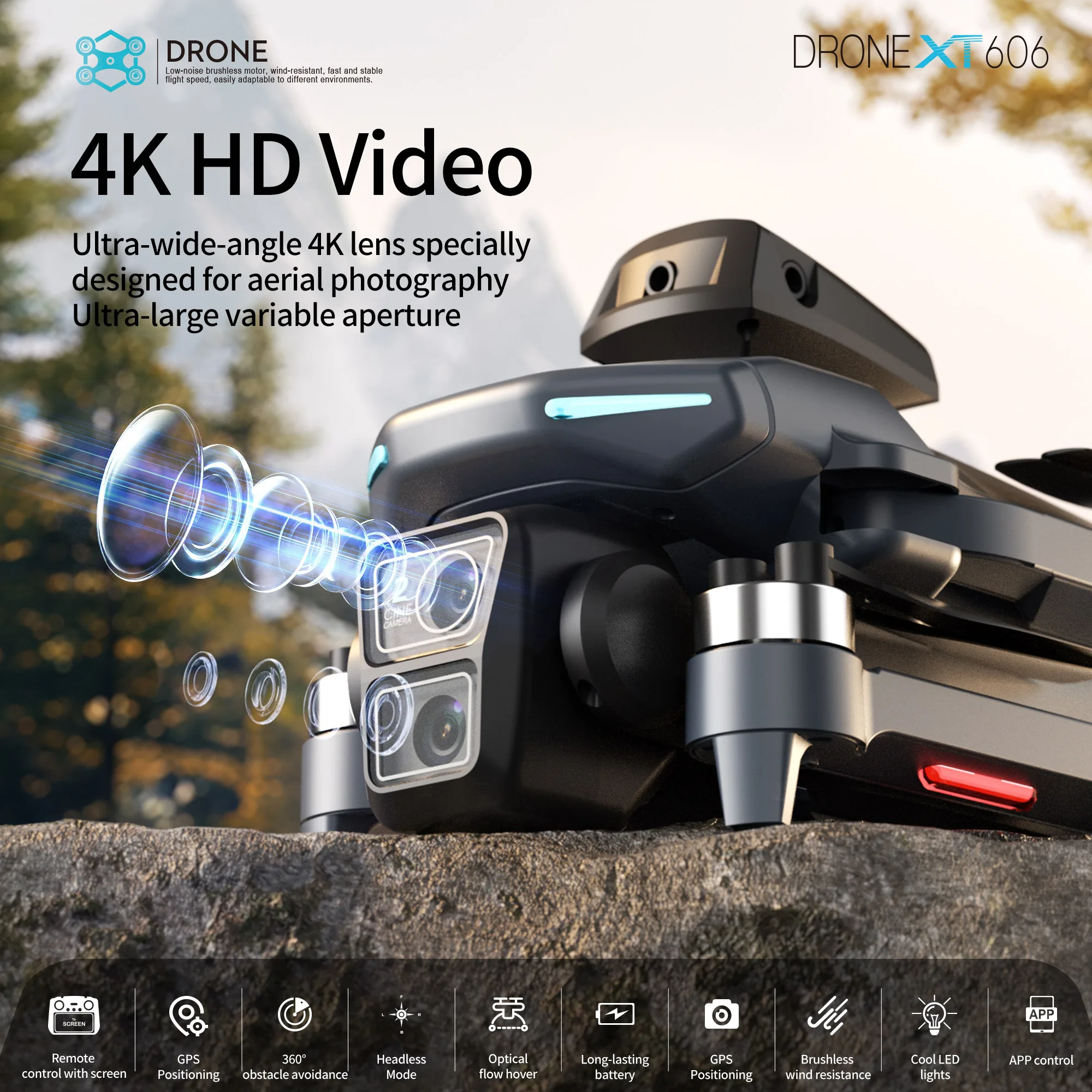 레노버 XT606 드론 프로페셔널 8K HD 카메라 5 - Drone Gps Mount 리뷰 및 가격