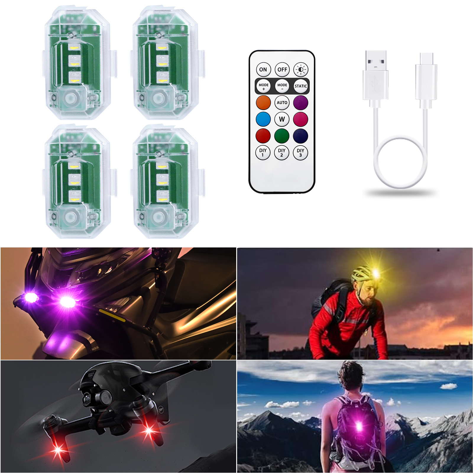 LECART 무선 LED 조명 자동차 오토바이 자전거용 - Drone Led Light 리뷰 및 가격