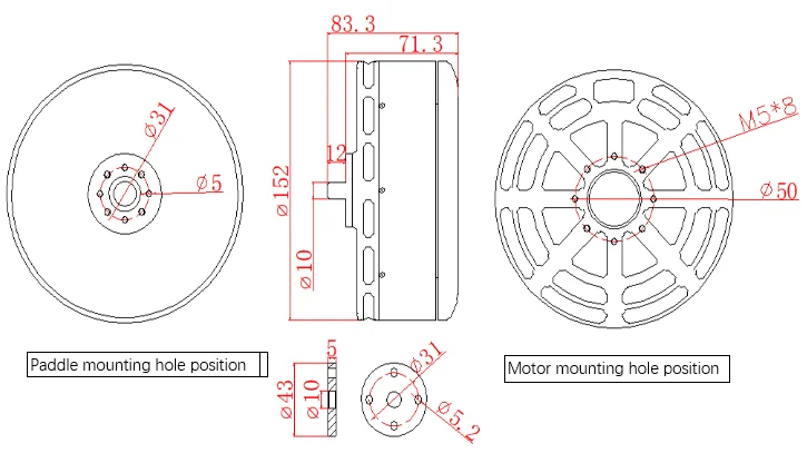 P400 KV50 강력한 추력 80kg 50N.m 전기 - Drone Motor 리뷰 및 가격