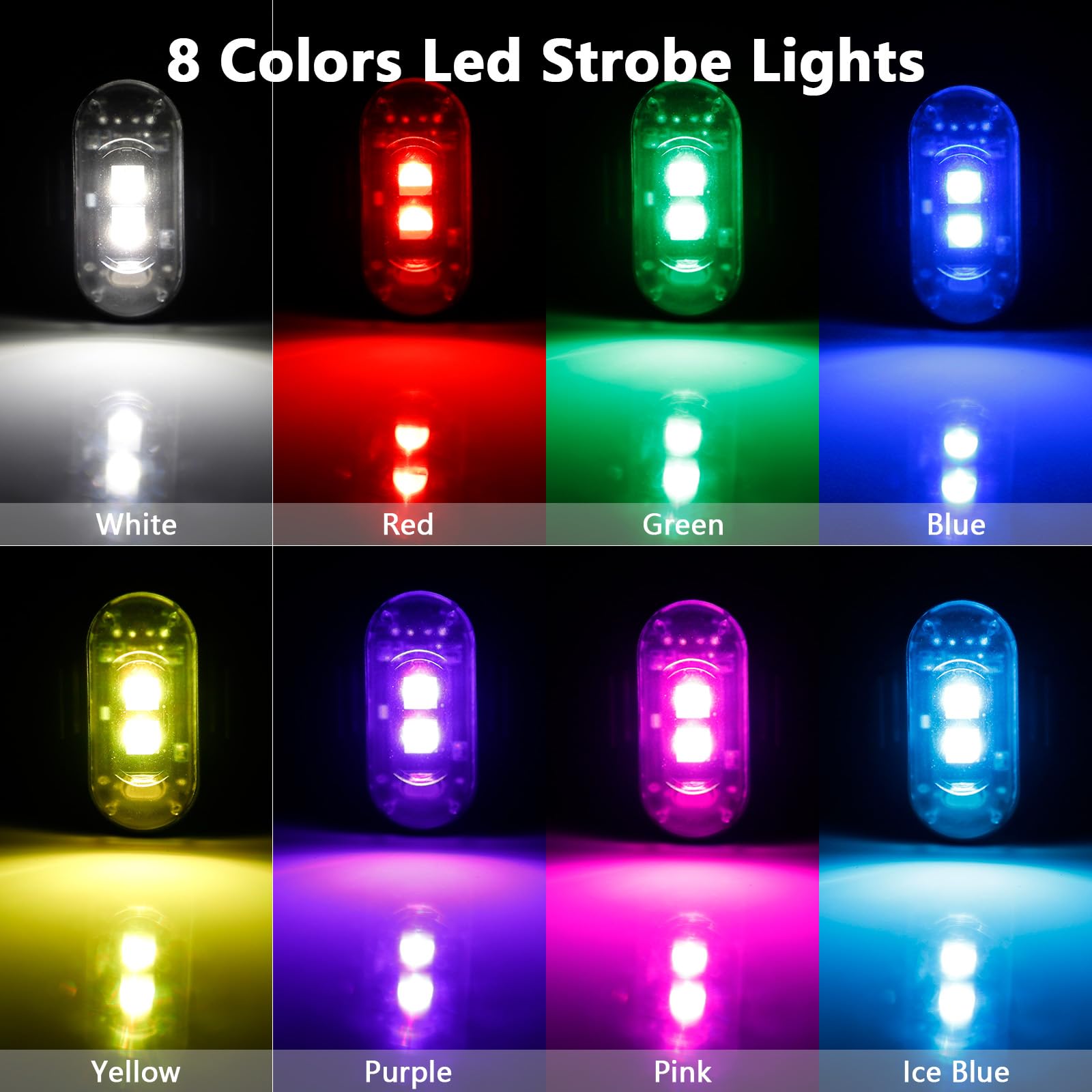 4개 LED 스트로브 라이트, 리모컨 포함, 8가지 색 - Drone Led Light 리뷰 및 가격