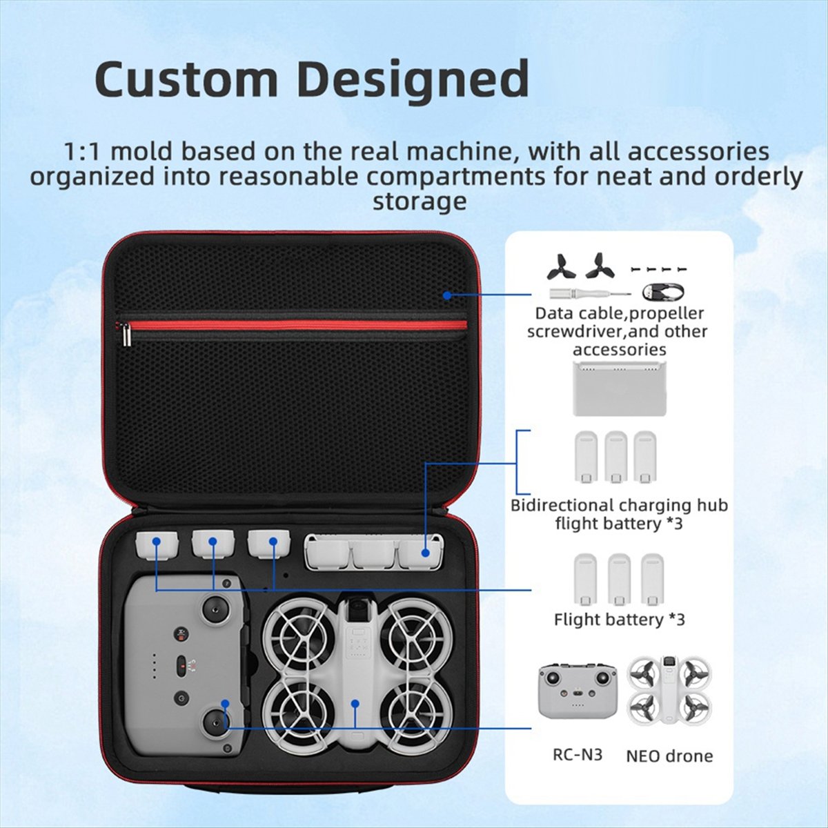 DJI Neo 드론용 A43M 휴대용 보관 가방, 스트 - Drone Battery Strap 리뷰 및 가격