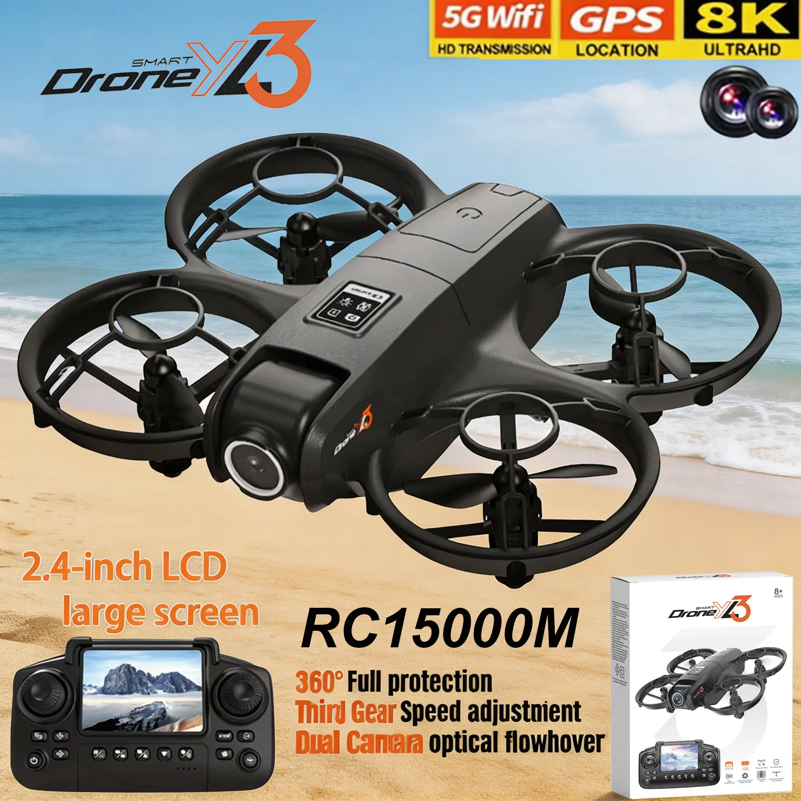 새로운 YL3 RC 드론 8K 1080P 광각 듀얼 H - Drone Gps Mount 리뷰 및 가격