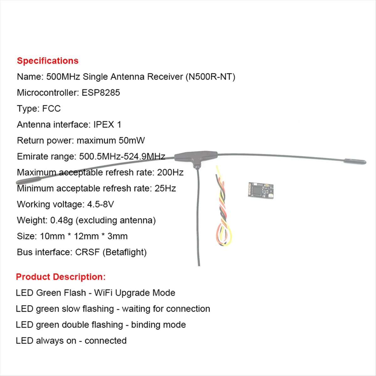 500MHz 수신기 500.5MHz-524.9MHz(T - Drone Antenna 리뷰 및 가격